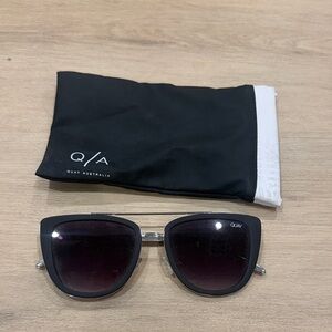 Quay Australia Black and Silver Sunglasses